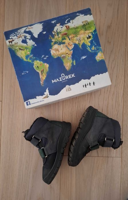 Mazurek skórzane trzewiki zimowe buty r. 27