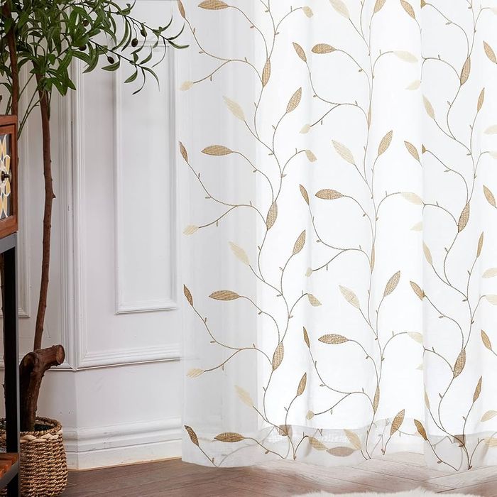 Topick Zestaw 2 zasłon okiennych z oczkami przezroczyste 140 x 245 cm