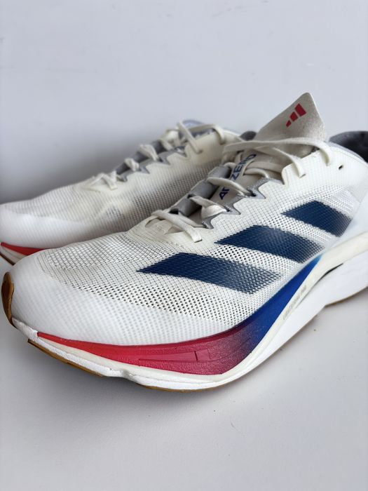 Adidas Adizero Boston 12 Lightstrike Pro Białe Do Biegania Rozmiar 42 2/3