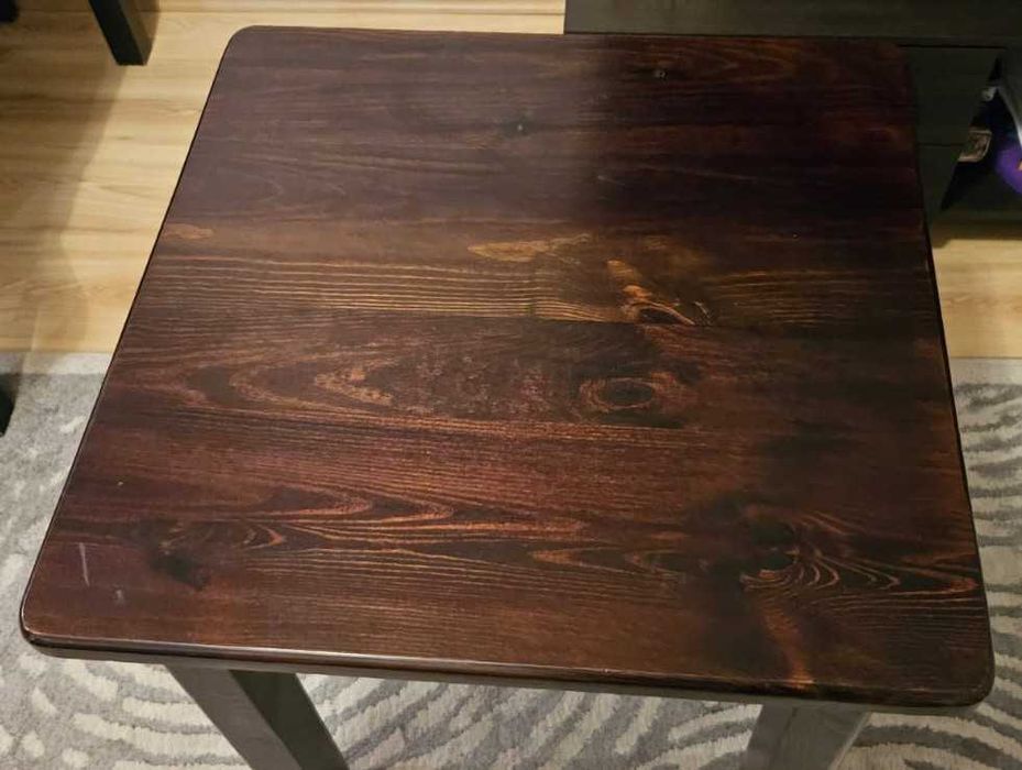 Masywny drewniany stolik kawowy 60x60x60 cm