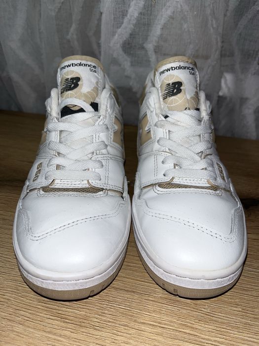 Жіночі шкіряні кросівки New Balance 550 White / Beige