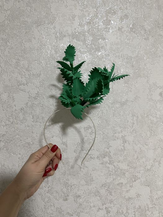 Обруч з квіткою, цветок, обідок, віночок, цветочек, мята