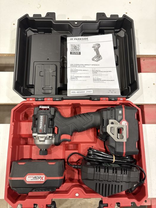Мощный ударный шуруповерт импакт из ГЕРМАНИИ Parkside PDSSAP 20-Li D3