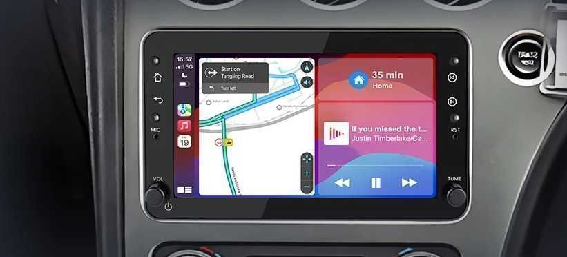 Radio Android 15 9” Wireless CarPlay Android Auto – Alfa Romeo 159 GPS Nawigacja Stacja Multimedialna WiFi Bluetooth DSP 4G LTE PL 6GB/128GB
