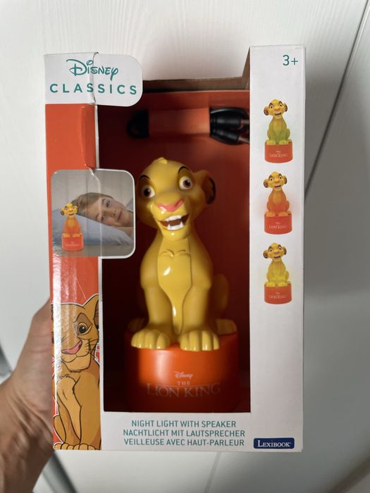 Król lew Simba lampka nocna z głośnikiem Nowa głośnik z lampką nocną
