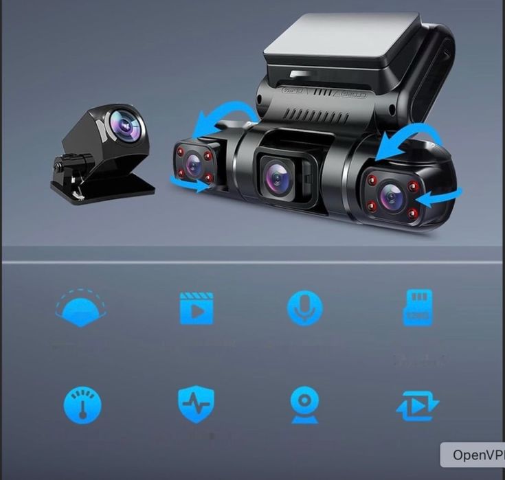 Wideorejestrator samochodowy Phorawill 4 obiektywowy