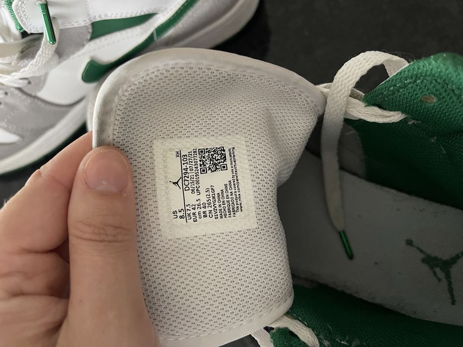 Jordan verdes para homem