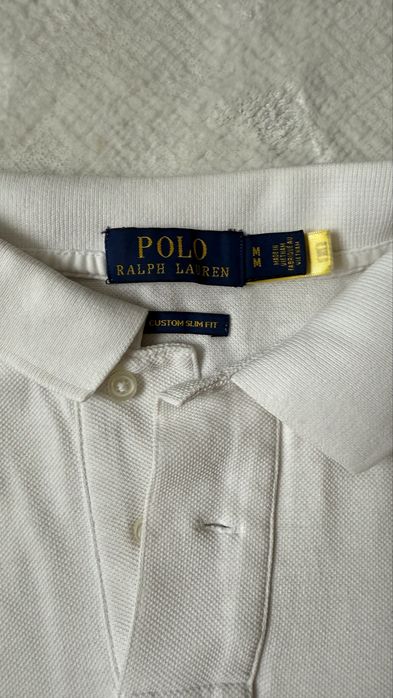 Polo Ralph Lauren biała koszulka Polo M miś bear modna