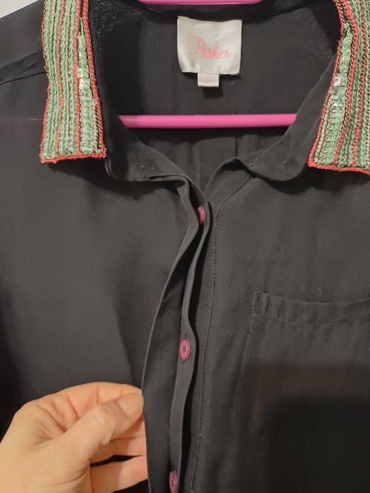 Elegancka bluzka damska, 100% jedwab, Parker r. S