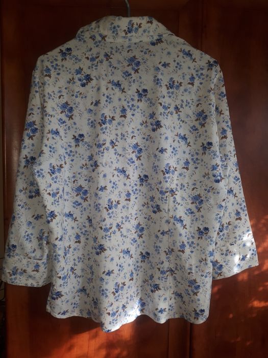 Koszula vintage w błękitne kwiatki