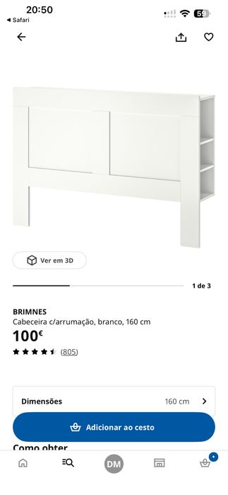 Cabeceira cama com arrumação