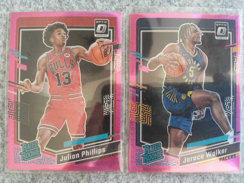 2 karty NBA 2023-24 Optic Rookie Pink Hyper Prizm Phillips Walker