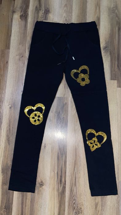 Czarne nieużywane legginsy/spodnie