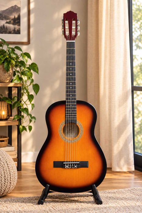 NOWA GITARA Klasyczna 4/4 Do Nauki CAŁY ZESTAW Do Nauki