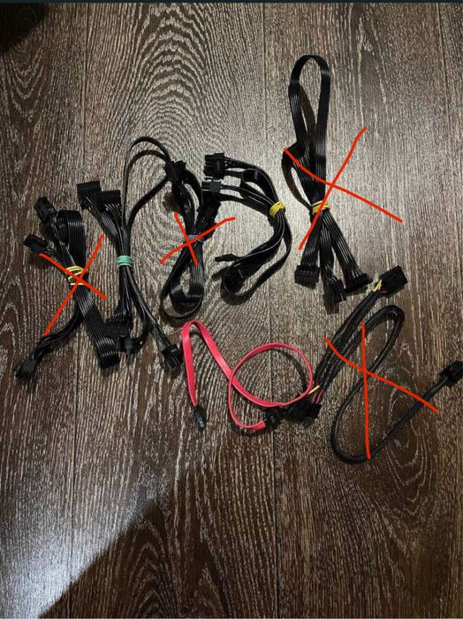 Модульные кабеля PCI-E, CPU (GPU), molex, sata