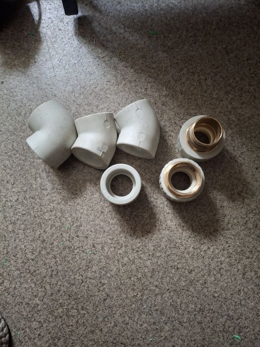 Zestaw złączek pp fi50 mufa kolano łuk