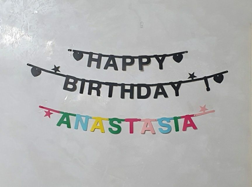 Алфавит английский гирлянда баннер DIY надпись