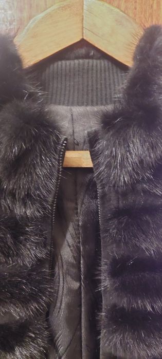 Розкішна норкова куртка. Натуральне хутро. XXXL. Чорна, поперечка.