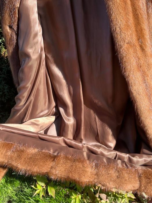 Хутряне норкове пальто | «шуба», натуральне, вінтаж, європейське