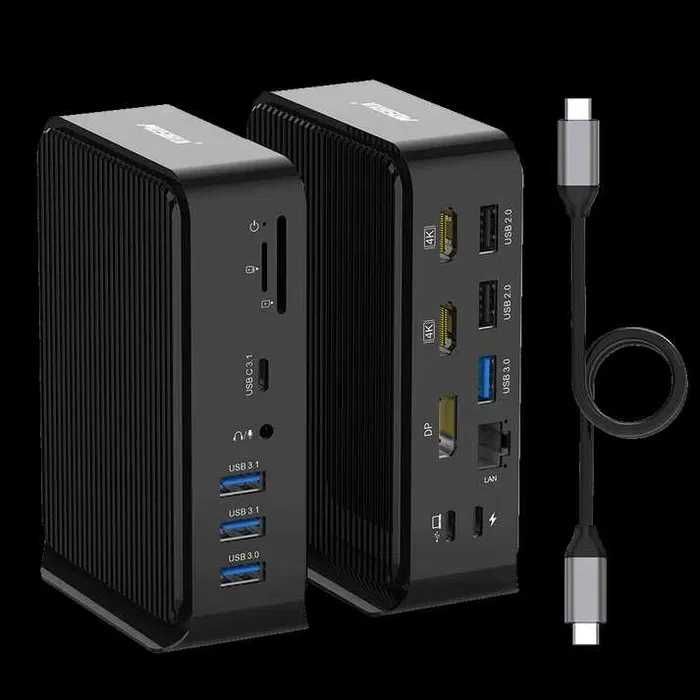 Stacja dokująca USB C do laptopa 16 w 1