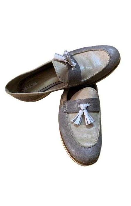 Чоловічі кожані лофери з кісточкой geox