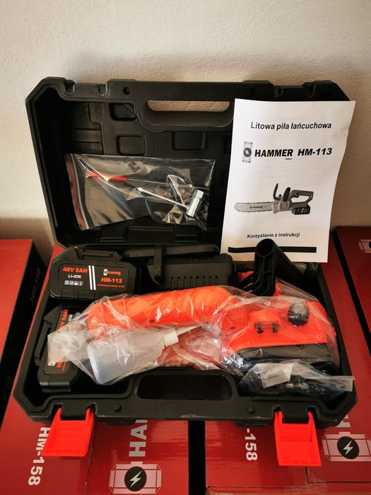 Piła łancuchowa 30cm na akumulator 12" 2 aku 48v 5Ah Ostrowiec Św.Nowa