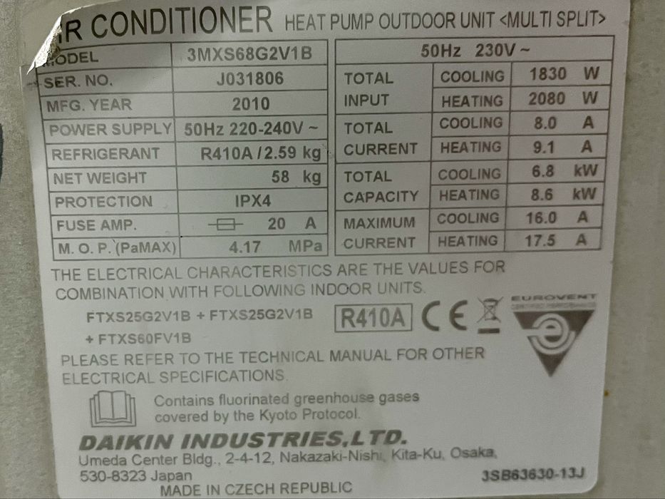 AC Daikin unidade exterior multi split