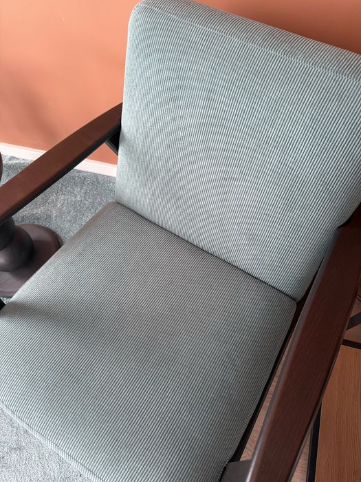 Fotel Ikea Ekenaset (szaroturkusowy sztruks)