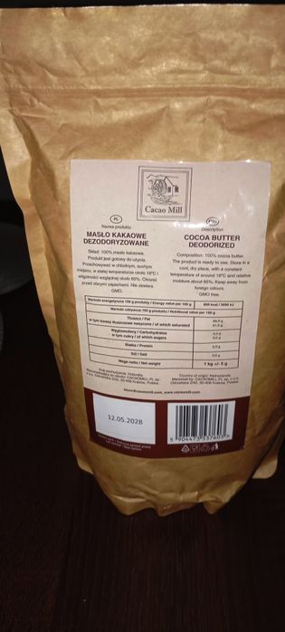 Coca butter masło kakaowe