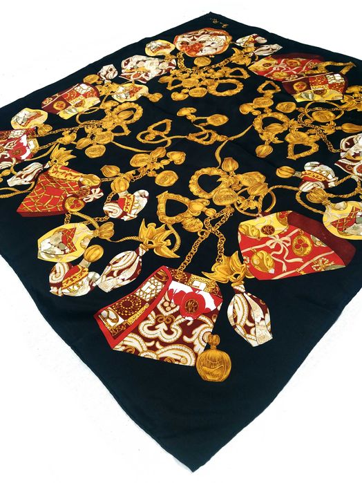 Nina ricci редкий винтажный платок, каре, (оригинал) vintage 80-е