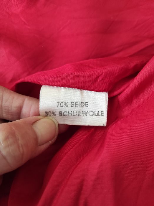 Marynarka czerwona Jedwab i Wełna rozmiar 40/L