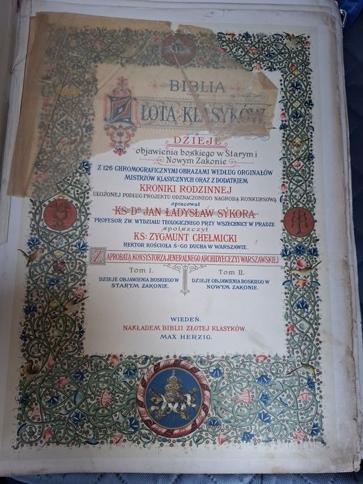 Biblia 1898 rok  piekne wydanie