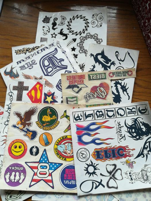 Conjunto de tatuagens antigas