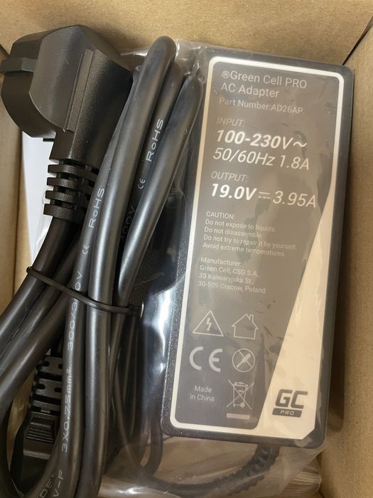 Zailacz green cell ad26ap 19v 3.95a 75w dc5.5/2.5