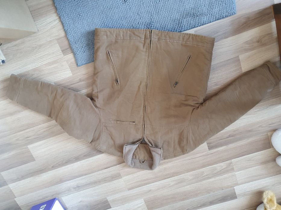 Kurtka zimowa zamszowa ciepła cedarwood L