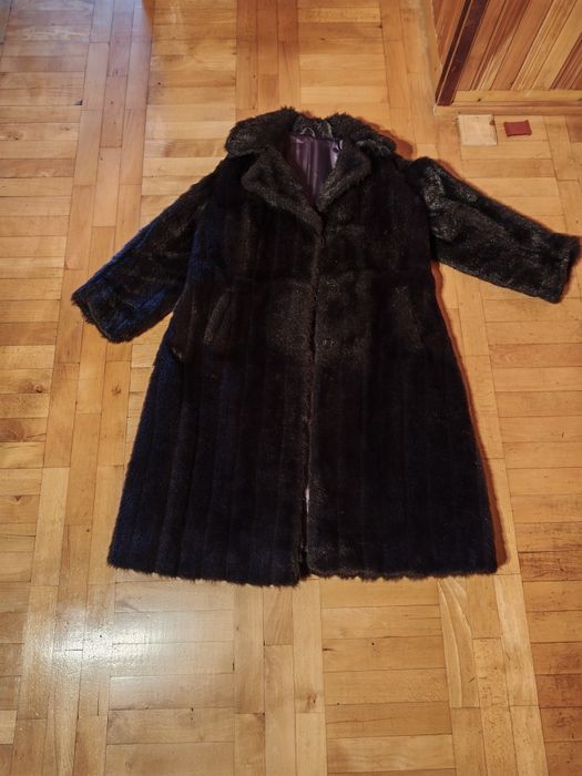 Futro sztuczne brązowe