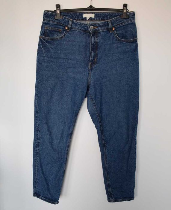 H&M 42 xl mo jeans spodnie jeansy wysoki stan grube vintage