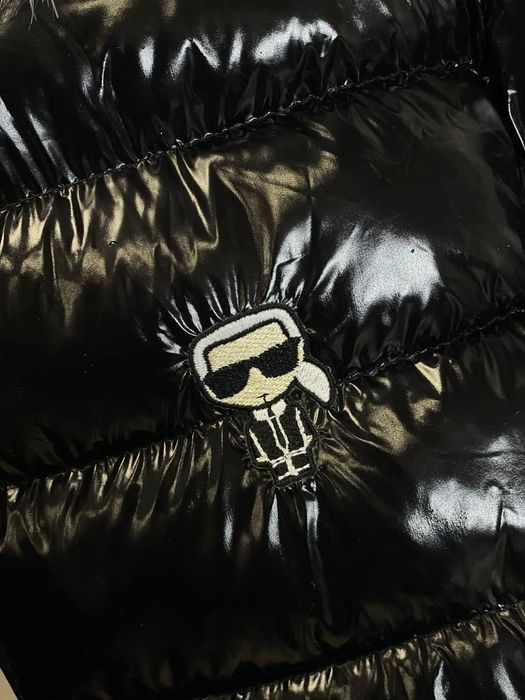 РАСПРОДАЖА!Новая куртка для женщин лаковая черная Karl Lagerfeld S M