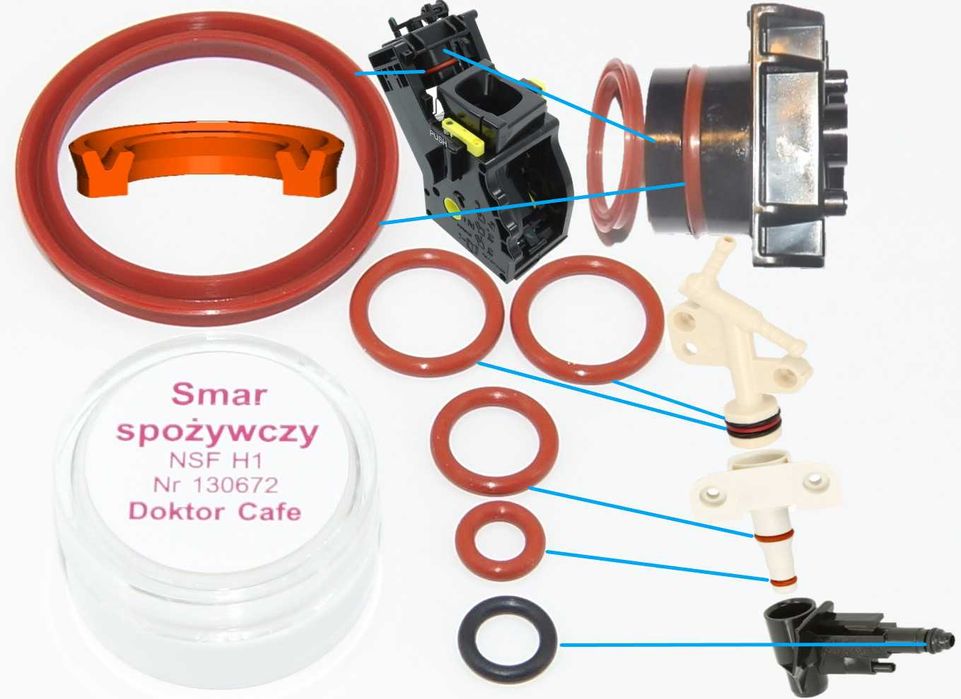 Zestaw uszczelki smar odkamieniacz ekspres Philips Saeco Gaggia SUP HD
