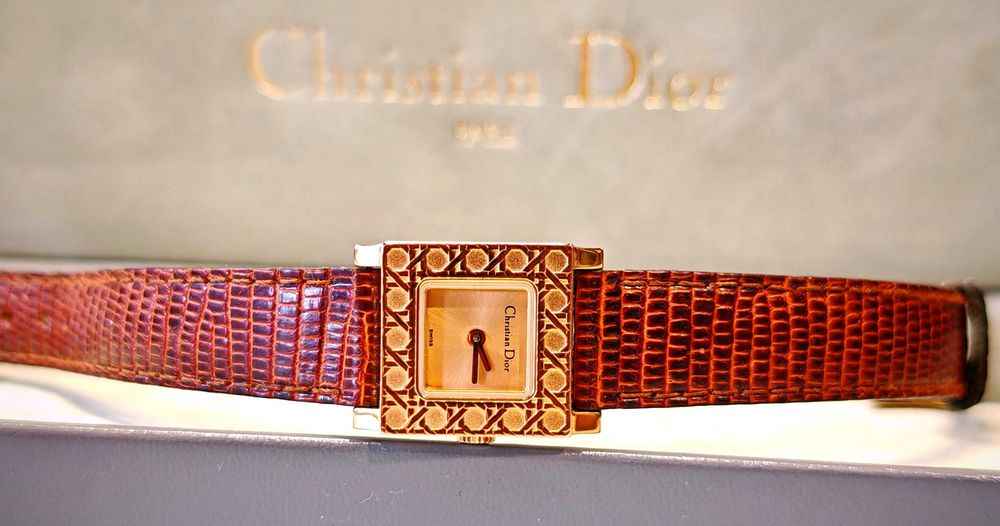 Zegarek Christian Dior La Parisienne 18K Gold Plated D60 Pozłacany Box