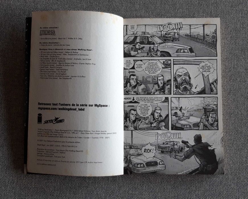 Banda Desenhada (BD) Walking dead "passé composé" Tome 1.