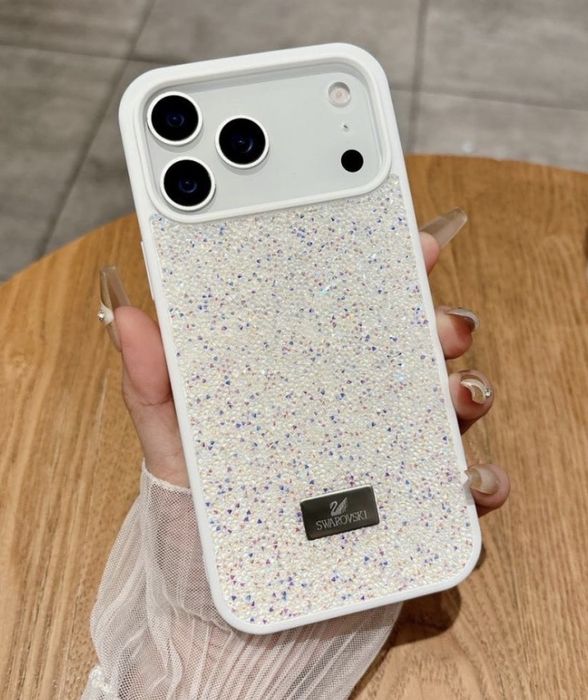 Чохол iPhone 17 Pro Max Swarovski білий