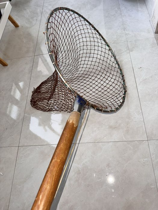 Chalavá de Pesca (Puçá ou passaguá) – Aro 48 cm – Inox – Rede de Corda