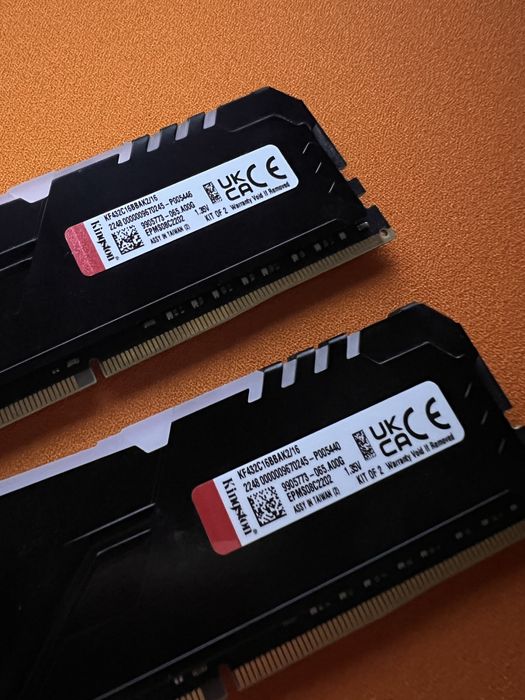 Продам | Оперативна памʼять  Kingston FURY Beast RGB (HyperX) DDR4 16GB (2x8GB) 3200 Mhz (KF432C16BBAK2/16)