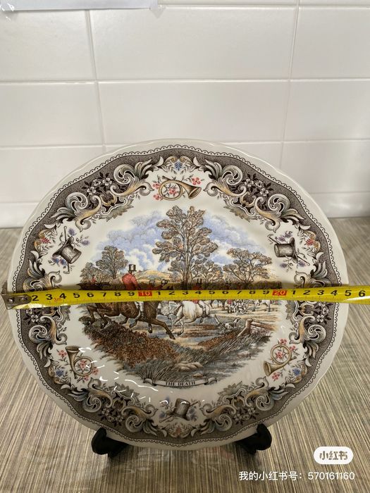 Assiette ancienne chasse à courre « the death » par CHURCHILL ENGLAND