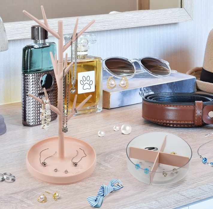 Drzewko jubilerskie stojak na biżuterie pierścionki ekspozytor naszyjn