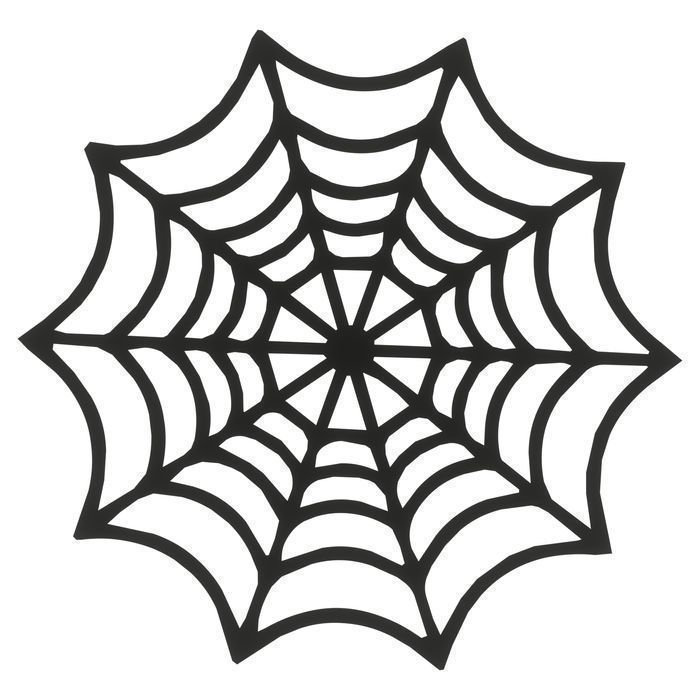Drewniana PAJĘCZYNA MAŁA HALLOWEEN CZARNA podkładka podstawka sklejka