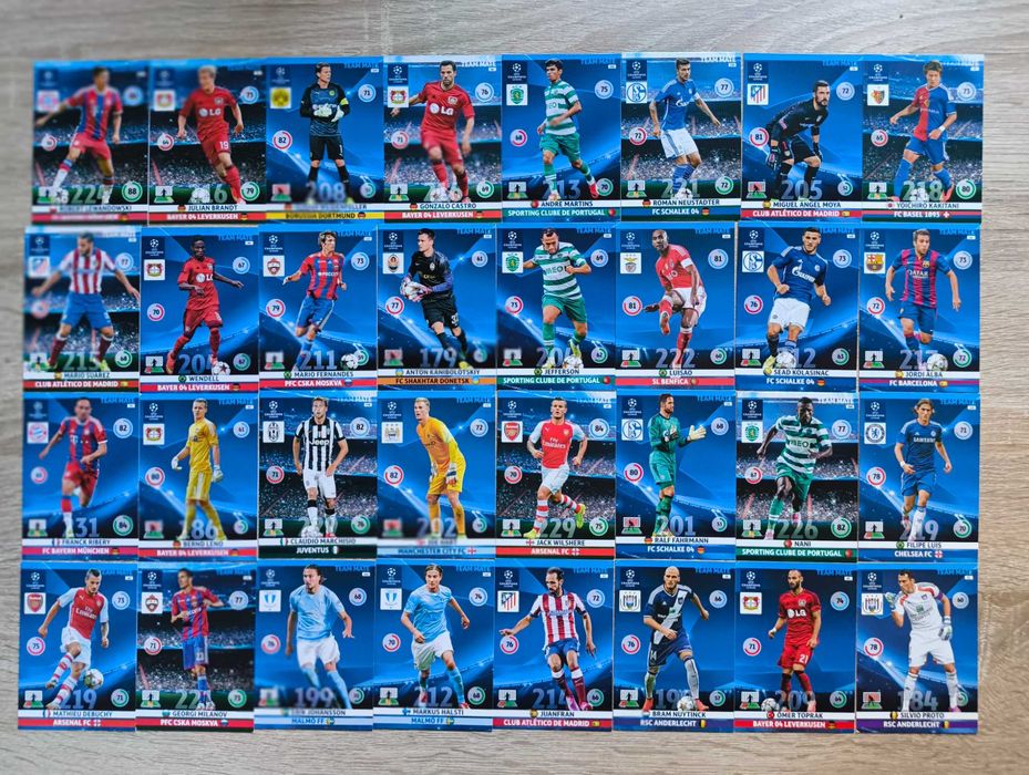 Zestaw ok. 100 kart Panini Adrenalyn XL UEFA Champions League 2014/15 + Puszka