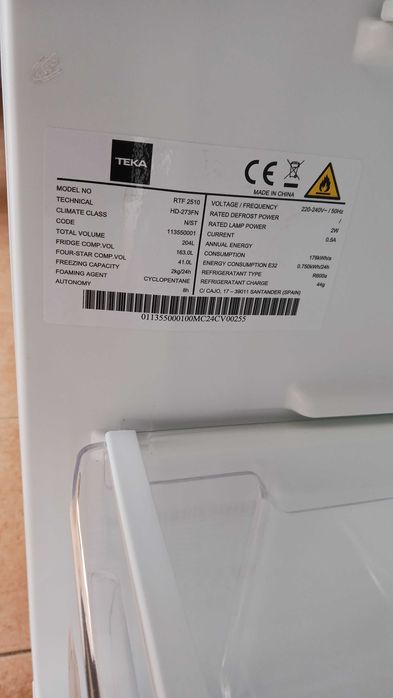 Frigorífico marca TEKA
