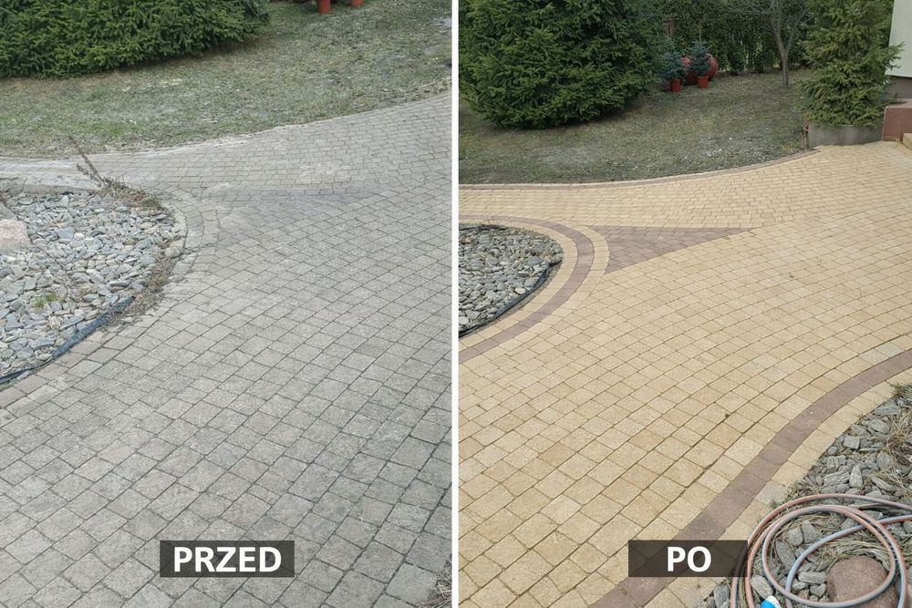 Mycie kostki brukowej